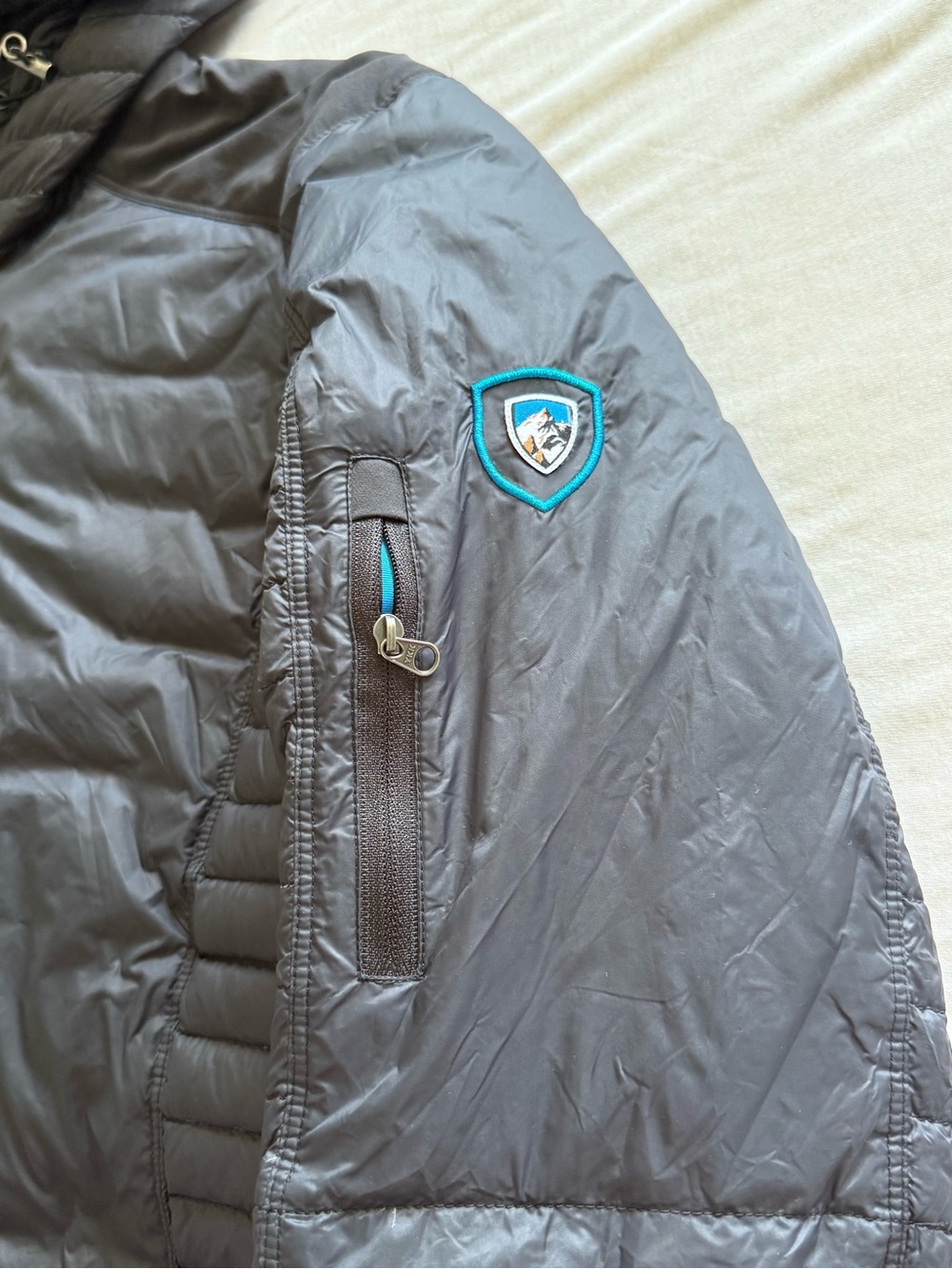 Kuhl Spyfire Down Hooded Puffer Parka Jacket Coat Black Women’s Size Large - Picture 5 of 8